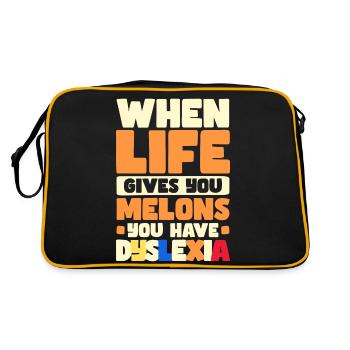 Dyslexique - Sac Retro - noir/or - Dos