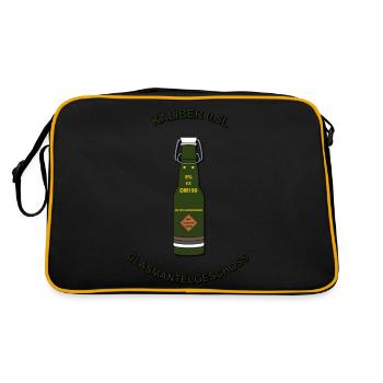 Glasmantelgeschoss V2 - Retro Tasche - Schwarz/Gold - Hinten