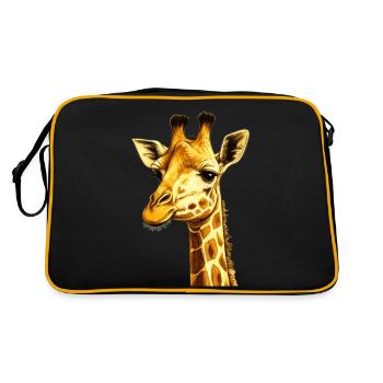 Giraffe Head Gift - Retro Bag - black/gold - Back