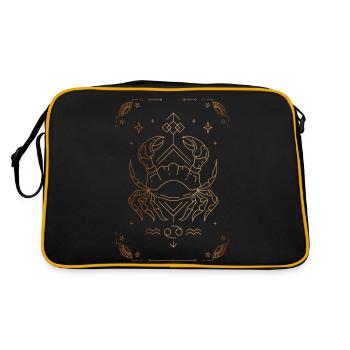 Cancer Sign: Zodiac Constellation - Retro Bag - black/gold - Back