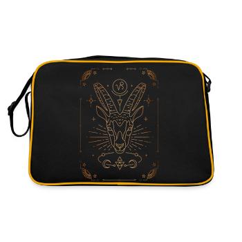 Sign of Capricorn: Constellation of the zodiac - Retro Bag - black/gold - Back
