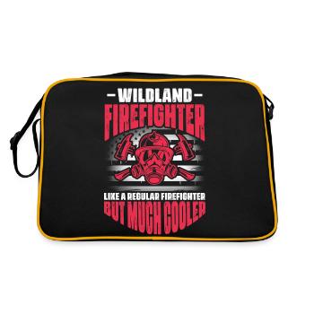 Wildland firefighter - Retro Tasche - Schwarz/Gold - Hinten
