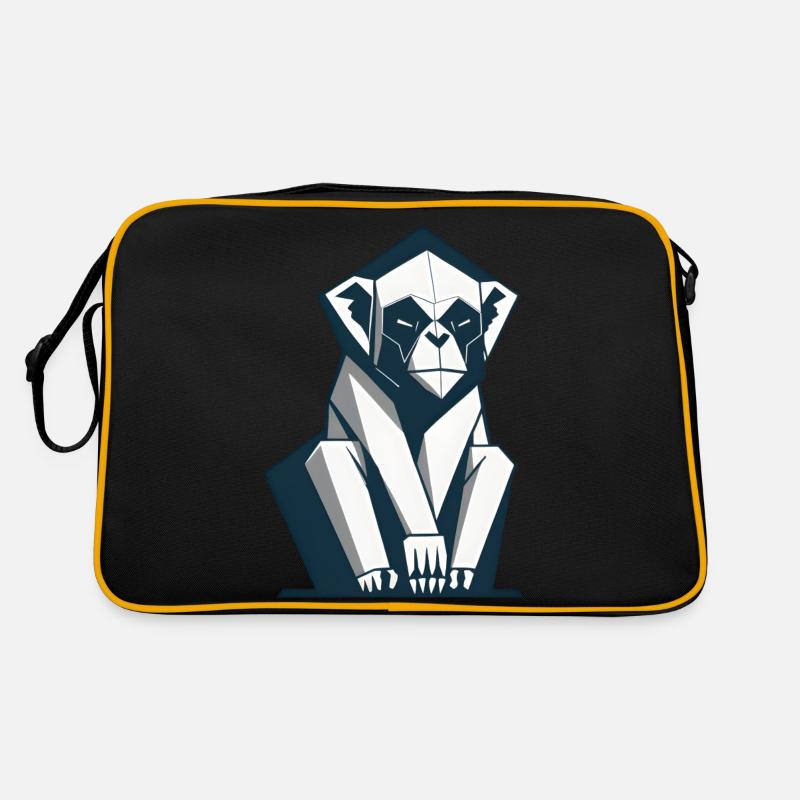 Abstrakter Affe Retro Tasche
