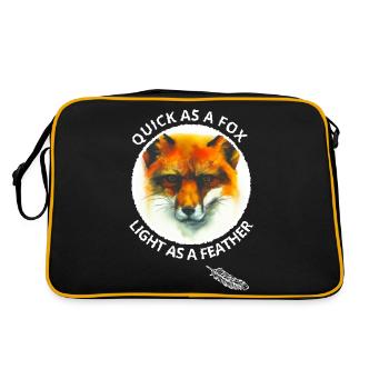 Quick Fox Light Feather Fox Fans Gift - Retro Bag - black/gold - Back