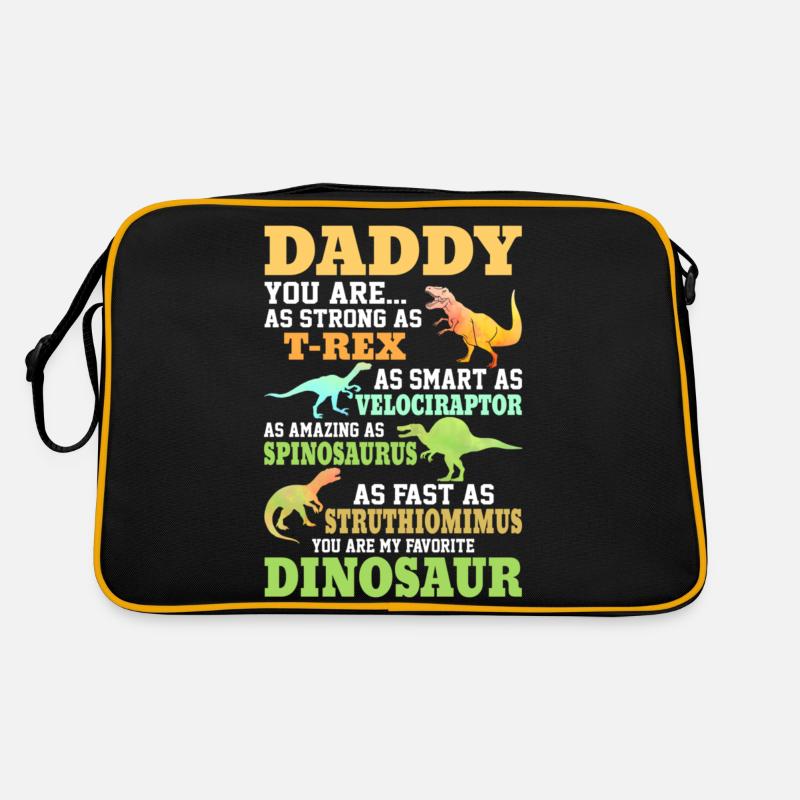 Dinosaur TRex Funny Dino dad daddy favorite Retro Bag