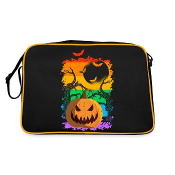 Gay Pride Parade LGBTQ+ Rainbow Flag Body Positive - Retro Tasche - Schwarz/Gold - Hinten