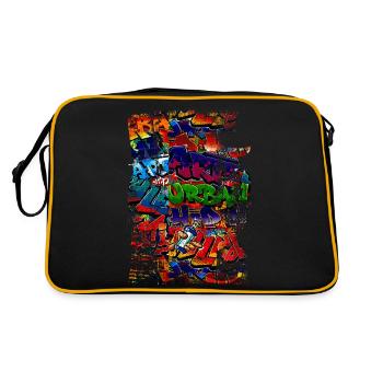Graffiti style Splash hip hop couleurs peintre couleur - Sac Retro - noir/or - Dos