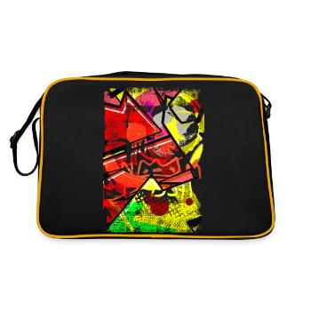 Graffiti style Splash hip hop couleurs peintre couleur - Sac Retro - noir/or - Dos