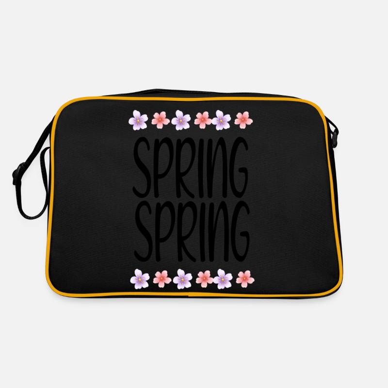 SPRING Words Design with Flowers Retro Bag
