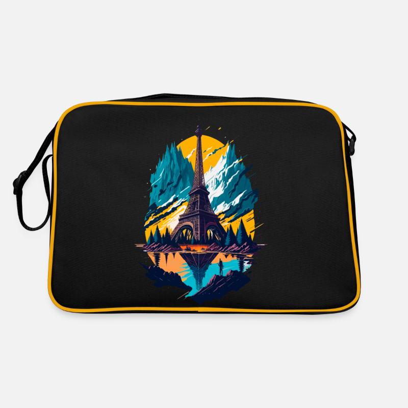 Abstrakter Turm von Paris Retro Tasche