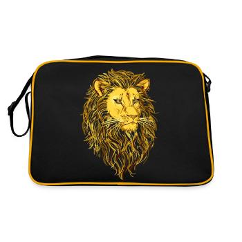 Lion's head - Retro Bag - black/gold - Back