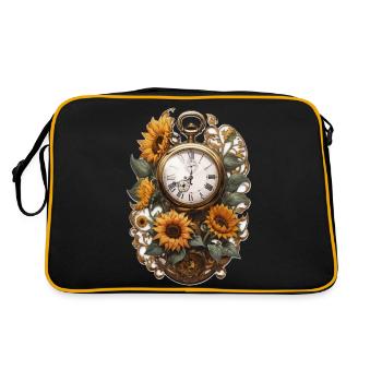 Horloge avec tournesols - Sac Retro - noir/or - Dos