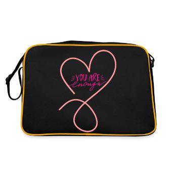 You Are Enough - Retro Bag - black/gold - Back