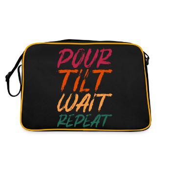 Pour Tilt Wait Repeat - Retro Bag - black/gold - Back