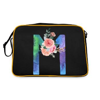 Lettre m watercolor - Sac Retro - noir/or - Dos