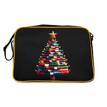 Books Christmas Tree with Star and Light - Retro Bag - black/gold - Back