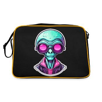 Alien / Außerirdisch / Ufo / Area 51 / All / Mars - Retro Bag - black/gold - Back