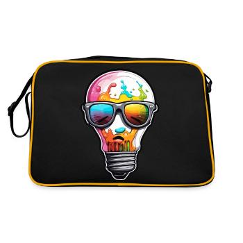 Ampoule / Ampoule / Luminosité / Lumière - Sac Retro - noir/or - Dos