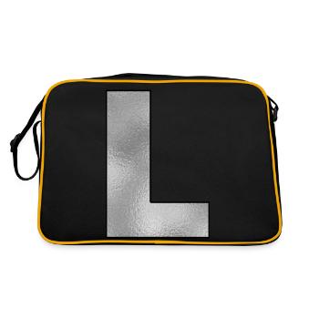 Lettre L Argent - Sac Retro - noir/or - Dos