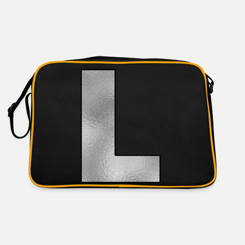 Buchstabe L Silber Retro Tasche