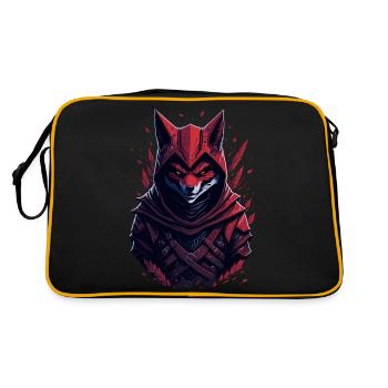 Fox Samurai - Retro Tasche - Schwarz/Gold - Hinten