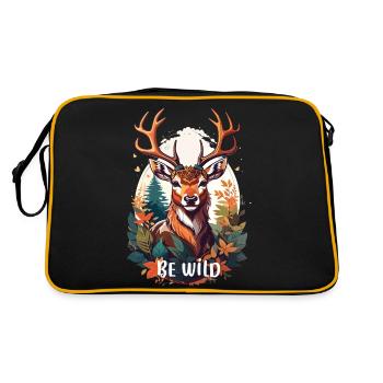 be wild - Retro Tasche - Schwarz/Gold - Hinten