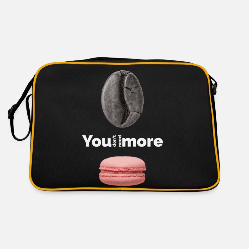 You don‘t need more - Retro Tasche - Schwarz/Gold