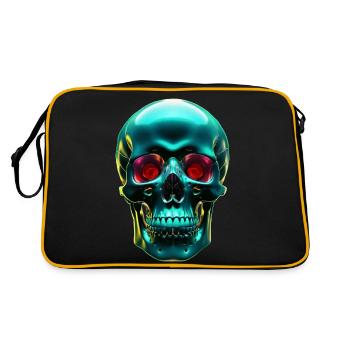 Green Skull - Retro Bag - black/gold - Back