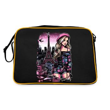 Paris Fashion Flair – Tour Eiffel Chic - Sac Retro - noir/or - Dos