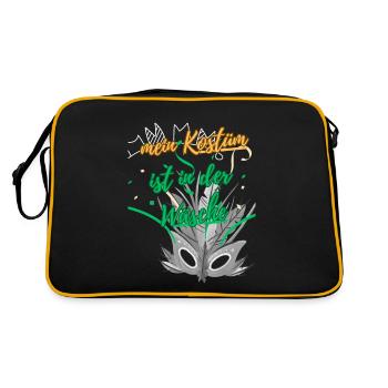 Déguisement de carnaval « mon costume est dans la blanchisserie » - Sac Retro - noir/or - Dos