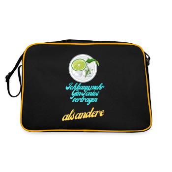 Sayings Shirt I can use more gin and tonics - Retro Bag - black/gold - Back