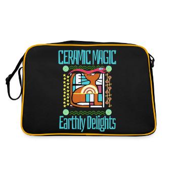 Clay Artist Ceramic Art Kneading Pottery Artistic - Retro Tasche - Schwarz/Gold - Hinten