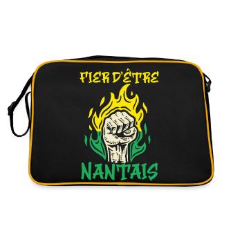 Nantes Proud To Be Nantes Gift Idea - Retro Bag - black/gold - Back