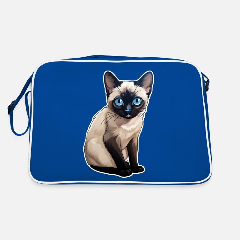 Chat siamois mignon Sac Retro