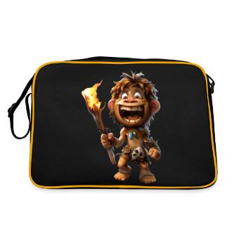 Toons de l’homme des cavernes #lovely - Sac Retro - noir/or - Dos