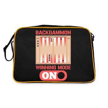 Backgammon Winning Mode On Board Gaming - Retro Bag - black/gold - Back
