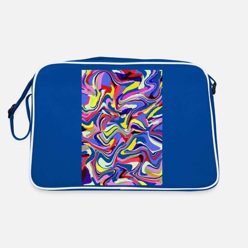 Abstraktes buntes Muster flüssig Retro Tasche