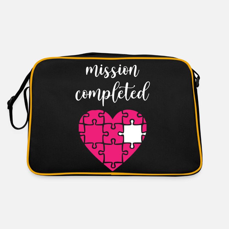 Mission Completed Puzzle Retro Tasche