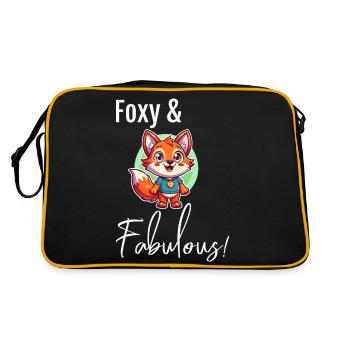 Foxy and fabulous! - Retro Bag - black/gold - Back