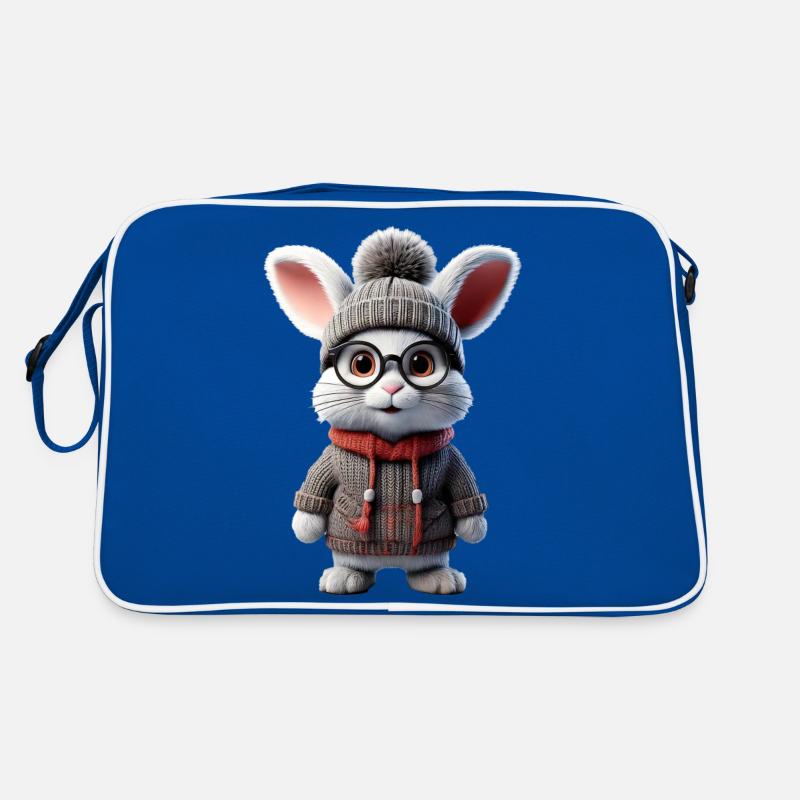 Mignon lapin avec pull tricoté Sac Retro