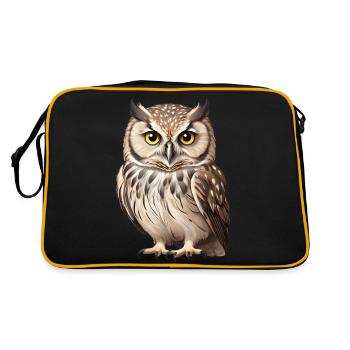Jeune chouette brune - Sac Retro - noir/or - Dos