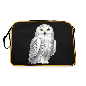 Snowy Owl - Retro Bag - black/gold - Back