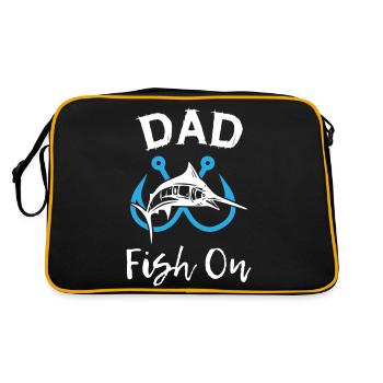 Dad Fish On Fishing - Retro Bag - black/gold - Back
