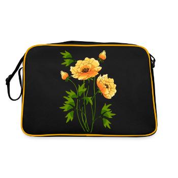 Flowers - Retro Bag - black/gold - Back