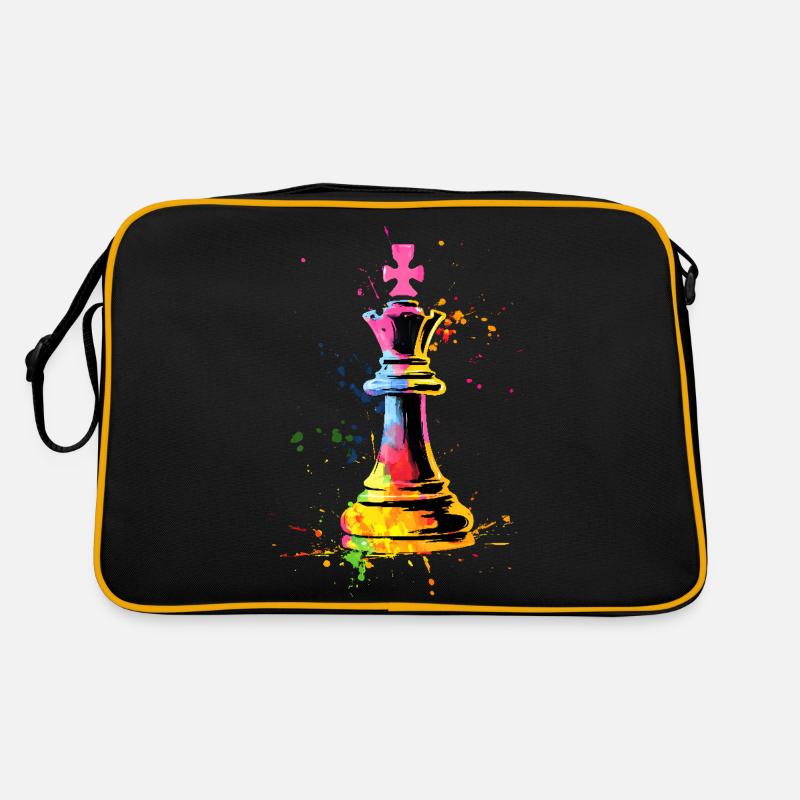 Pièce d’échecs roi coloré Sac Retro