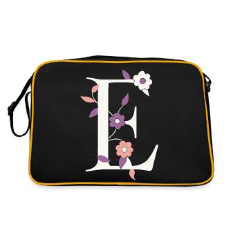 Lettre E Monogramme Rétro - Sac Retro - noir/or - Dos