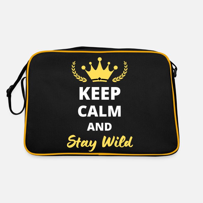 Keep Calm and Stay Wild Retro Bag