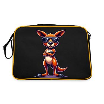 Kangaroo Comic - Retro Bag - black/gold - Back