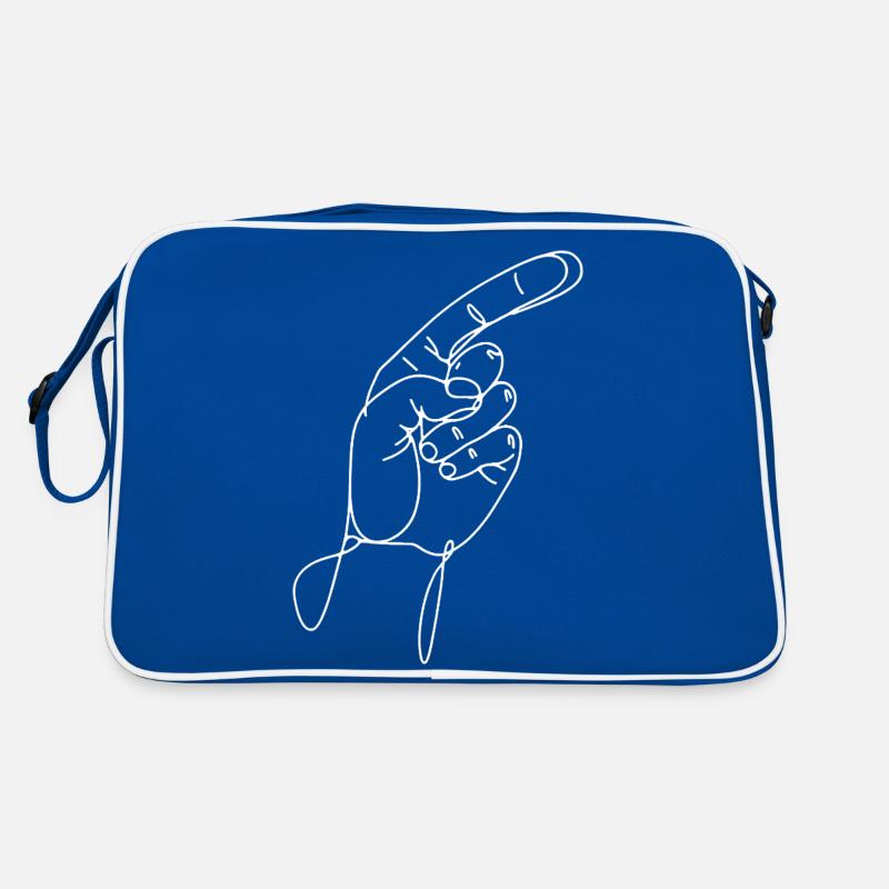 Hand gesture Drawn minimalist Show Retro Bag