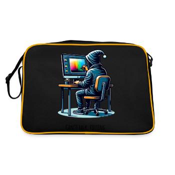 Editing Hacker - Creative in the Tunnel - Retro Bag - black/gold - Back